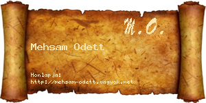 Mehsam Odett névjegykártya
